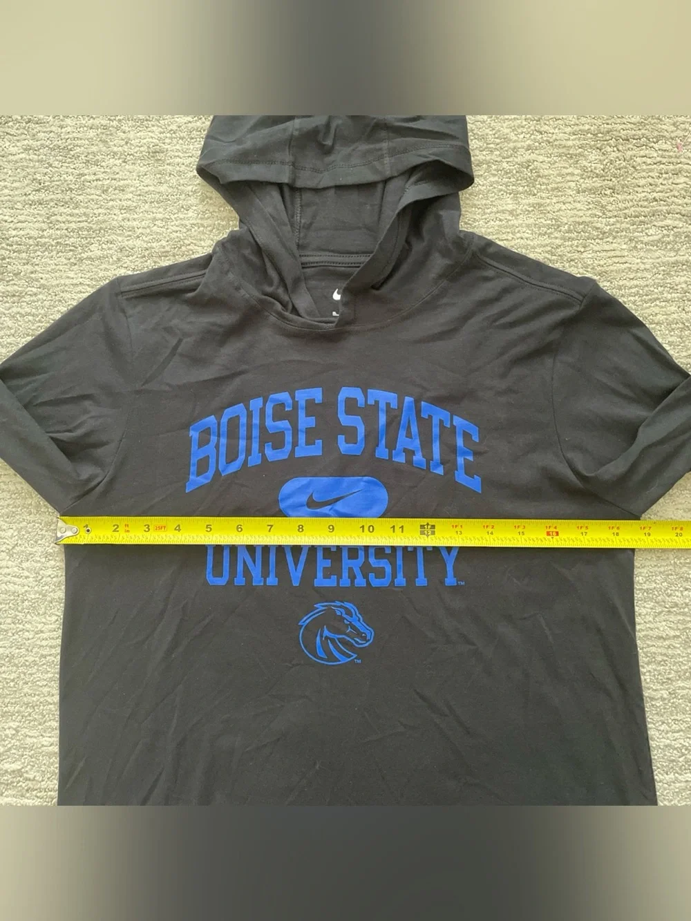 Nike Boise State Broncos Lightweight Hoodie Shirt Youth XL Black Long Sleeve